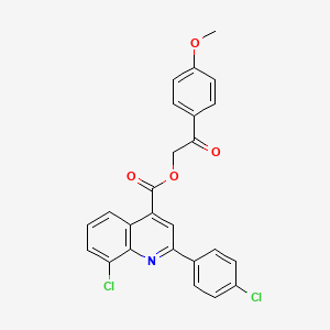 2-(4-Methoxyphenyl)-2-oxoethyl 8-chloro-2-(4-chlorophenyl)quinoline-4-carboxylate