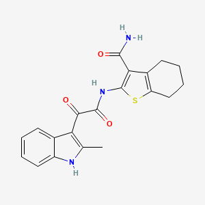 2-{[(2-methyl-1H-indol-3-yl)(oxo)acetyl]amino}-4,5,6,7-tetrahydro-1-benzothiophene-3-carboxamide