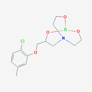 molecular formula C14H19BClNO4 B12470496 3-[(2-Chloro-5-methylphenoxy)methyl]-2,8,9-trioxa-5-aza-1-borabicyclo[3.3.3]undecane CAS No. 1310383-28-8