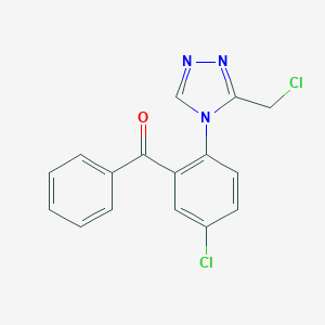 B124705 [5-chloro-2-[3-(chloromethyl)-4H-1,2,4-triazol-4-yl]phenyl] phenyl ketone CAS No. 37945-06-5