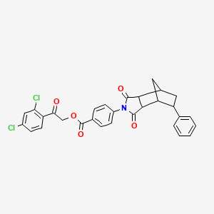 2-(2,4-dichlorophenyl)-2-oxoethyl 4-(1,3-dioxo-5-phenyloctahydro-2H-4,7-methanoisoindol-2-yl)benzoate