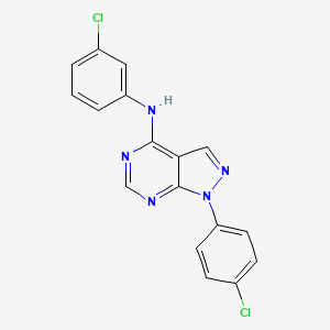 N-(3-chlorophenyl)-1-(4-chlorophenyl)pyrazolo[3,4-d]pyrimidin-4-amine