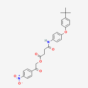 2-(4-Nitrophenyl)-2-oxoethyl 4-{[4-(4-tert-butylphenoxy)phenyl]amino}-4-oxobutanoate