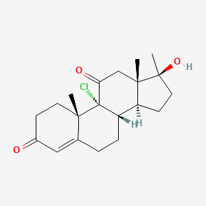 molecular formula C20H27ClO3 B1247053 9-氯-17β-羟基-17-甲基雄甾-4-烯-3,11-二酮 