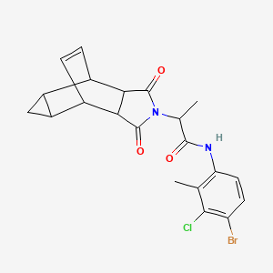 N-(4-bromo-3-chloro-2-methylphenyl)-2-(1,3-dioxooctahydro-4,6-ethenocyclopropa[f]isoindol-2(1H)-yl)propanamide