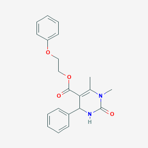 molecular formula C21H22N2O4 B12470542 2-Phenoxyethyl 1,6-dimethyl-2-oxo-4-phenyl-1,2,3,4-tetrahydropyrimidine-5-carboxylate 