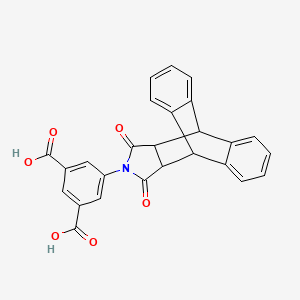 5-(16,18-Dioxo-17-azapentacyclo[6.6.5.0~2,7~.0~9,14~.0~15,19~]nonadeca-2,4,6,9,11,13-hexaen-17-yl)benzene-1,3-dicarboxylic acid (non-preferred name)