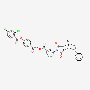 4-[({[3-(1,3-dioxo-5-phenyloctahydro-2H-4,7-methanoisoindol-2-yl)phenyl]carbonyl}oxy)acetyl]phenyl 2,4-dichlorobenzoate