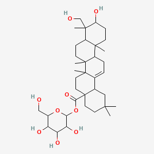 3,4,5-Trihydroxy-6-(hydroxymethyl)oxan-2-yl 10-hydroxy-9-(hydroxymethyl)-2,2,6a,6b,9,12a-hexamethyl-1,3,4,5,6,7,8,8a,10,11,12,12b,13,14b-tetradecahydropicene-4a-carboxylate