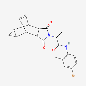 molecular formula C21H21BrN2O3 B12470578 N-(4-bromo-2-methylphenyl)-2-(1,3-dioxooctahydro-4,6-ethenocyclopropa[f]isoindol-2(1H)-yl)propanamide 