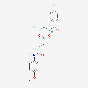 4-Chloro-1-(4-chlorophenyl)-1-oxobutan-2-yl 4-[(4-methoxyphenyl)amino]-4-oxobutanoate