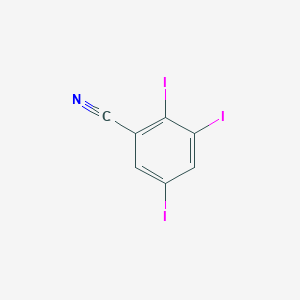 molecular formula C7H2I3N B12470593 2,3,5-Triiodobenzonitrile 