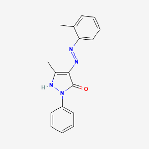 (4E)-5-methyl-4-[(2-methylphenyl)hydrazinylidene]-2-phenylpyrazol-3-one