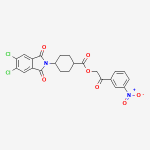 2-(3-nitrophenyl)-2-oxoethyl 4-(5,6-dichloro-1,3-dioxo-1,3-dihydro-2H-isoindol-2-yl)cyclohexanecarboxylate