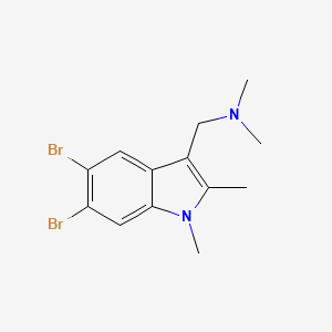 molecular formula C13H16Br2N2 B1247067 5,6-Dibromo-1,2-dimethylgramine 