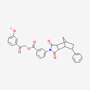 2-(3-methoxyphenyl)-2-oxoethyl 3-(1,3-dioxo-5-phenyloctahydro-2H-4,7-methanoisoindol-2-yl)benzoate