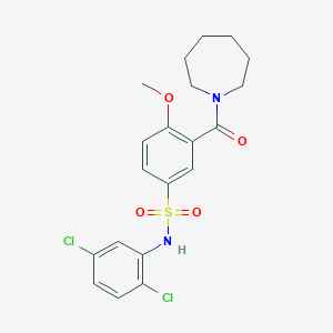 3-(azepan-1-ylcarbonyl)-N-(2,5-dichlorophenyl)-4-methoxybenzenesulfonamide