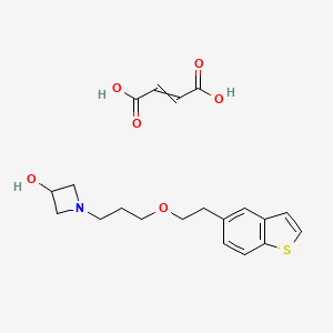 molecular formula C20H25NO6S B12470698 T-817 maleate; T-817MA;T817 maleate; T817MA;T 817 maleate; T 817MA 