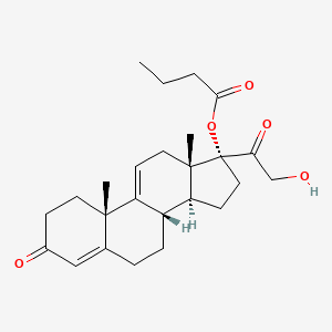 molecular formula C25H34O5 B1247070 9,11-Dehydrocortexolone 17alpha-butyrate CAS No. 872623-99-9