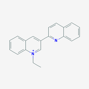 molecular formula C20H17N2+ B12470706 1-Ethyl-3-(quinolin-2-yl)quinolinium 