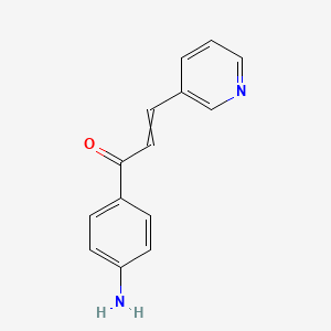 molecular formula C14H12N2O B12470709 (2E)-1-(4-aminophenyl)-3-pyridin-3-ylprop-2-en-1-one 