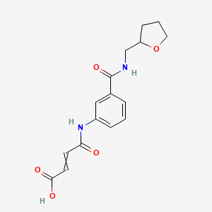 (2E)-3-({3-[(oxolan-2-ylmethyl)carbamoyl]phenyl}carbamoyl)prop-2-enoic acid