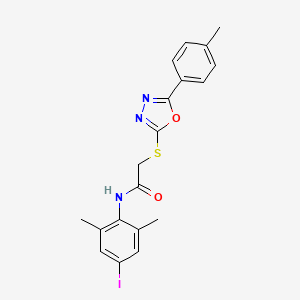 N-(4-iodo-2,6-dimethylphenyl)-2-{[5-(4-methylphenyl)-1,3,4-oxadiazol-2-yl]sulfanyl}acetamide