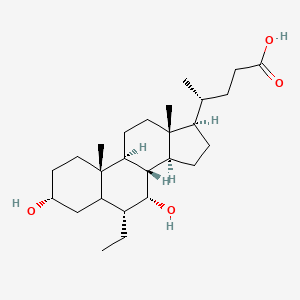 (4R)-4-[(3R,6R,7R,8S,9S,10S,13R,14S,17R)-6-ethyl-3,7-dihydroxy-10,13-dimethyl-2,3,4,5,6,7,8,9,11,12,14,15,16,17-tetradecahydro-1H-cyclopenta[a]phenanthren-17-yl]pentanoic acid
