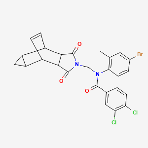 N-(4-bromo-2-methylphenyl)-3,4-dichloro-N-[(1,3-dioxooctahydro-4,6-ethenocyclopropa[f]isoindol-2(1H)-yl)methyl]benzamide