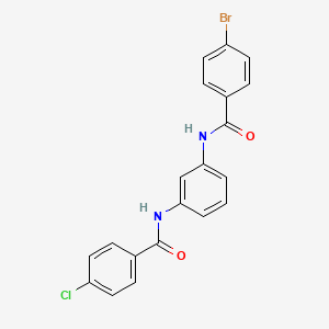 4-bromo-N-(3-{[(4-chlorophenyl)carbonyl]amino}phenyl)benzamide