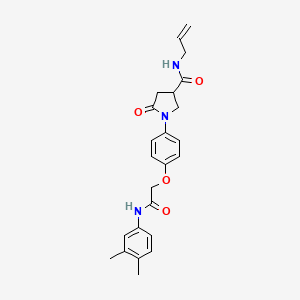 1-(4-{2-[(3,4-dimethylphenyl)amino]-2-oxoethoxy}phenyl)-5-oxo-N-(prop-2-en-1-yl)pyrrolidine-3-carboxamide