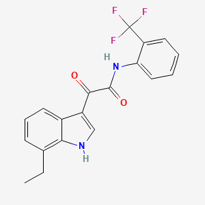 2-(7-ethyl-1H-indol-3-yl)-2-oxo-N-[2-(trifluoromethyl)phenyl]acetamide