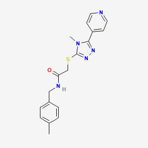 N-(4-methylbenzyl)-2-{[4-methyl-5-(pyridin-4-yl)-4H-1,2,4-triazol-3-yl]sulfanyl}acetamide