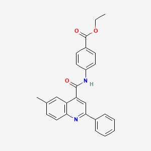 Ethyl 4-{[(6-methyl-2-phenylquinolin-4-yl)carbonyl]amino}benzoate