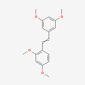 molecular formula C18H20O4 B12470836 1-[2-(2,4-Dimethoxyphenyl)ethenyl]-3,5-dimethoxybenzene 