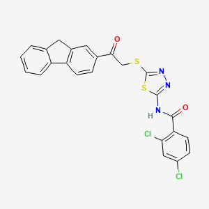 2,4-dichloro-N-(5-{[2-(9H-fluoren-2-yl)-2-oxoethyl]sulfanyl}-1,3,4-thiadiazol-2-yl)benzamide