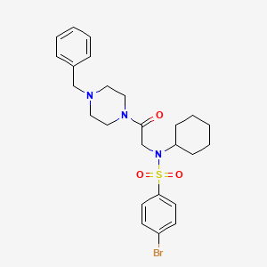 N-[2-(4-benzylpiperazin-1-yl)-2-oxoethyl]-4-bromo-N-cyclohexylbenzenesulfonamide