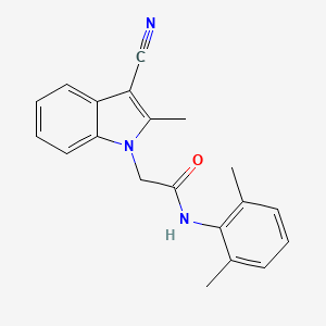 2-(3-cyano-2-methylindol-1-yl)-N-(2,6-dimethylphenyl)acetamide