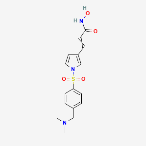 (E)-3-(1-((4-((dimethylamino)methyl)phenyl)sulfonyl)-1H-pyrrol-3-yl)-N-hydroxyacrylamide