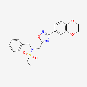 N-benzyl-N-{[3-(2,3-dihydro-1,4-benzodioxin-6-yl)-1,2,4-oxadiazol-5-yl]methyl}ethanesulfonamide