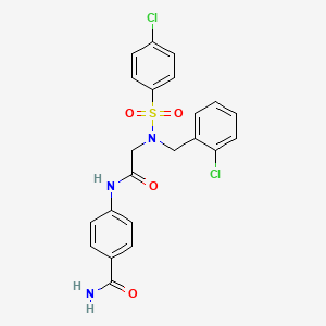 4-({N-(2-chlorobenzyl)-N-[(4-chlorophenyl)sulfonyl]glycyl}amino)benzamide