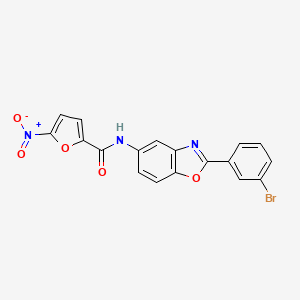 N-[2-(3-bromophenyl)-1,3-benzoxazol-5-yl]-5-nitrofuran-2-carboxamide