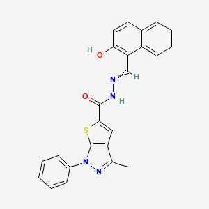 N'-[(E)-(2-hydroxynaphthalen-1-yl)methylidene]-3-methyl-1-phenylthieno[2,3-c]pyrazole-5-carbohydrazide