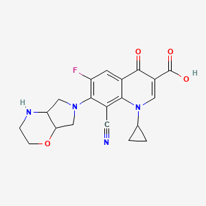 Xtoro;7-[(4aS,7aS)-3,4,4a,5,7,7a-hexahydro-2H-pyrrolo[3,4-b][1,4]oxazin-6-yl]-8-cyano-1-cyclopropyl-6-fluoro-4-oxoquinoline-3-carboxylic acid