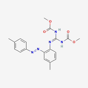 molecular formula C19H21N5O4 B12470975 methyl [(E)-[(methoxycarbonyl)amino]({4-methyl-2-[(E)-(4-methylphenyl)diazenyl]phenyl}amino)methylidene]carbamate (non-preferred name) 