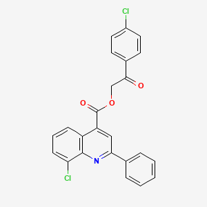 2-(4-Chlorophenyl)-2-oxoethyl 8-chloro-2-phenylquinoline-4-carboxylate