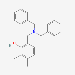 molecular formula C23H25NO B12471028 6-[(Dibenzylamino)methyl]-2,3-dimethylphenol 