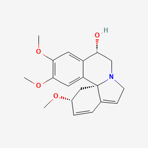 molecular formula C19H23NO4 B1247103 (+)-α-羟基角豆素 