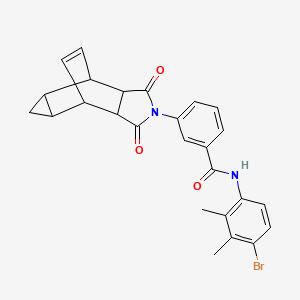 molecular formula C26H23BrN2O3 B12471040 N-(4-bromo-2,3-dimethylphenyl)-3-(1,3-dioxooctahydro-4,6-ethenocyclopropa[f]isoindol-2(1H)-yl)benzamide 