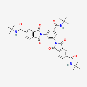 molecular formula C37H39N5O7 B12471045 N-tert-butyl-2-[3-(tert-butylcarbamoyl)-5-[5-(tert-butylcarbamoyl)-1,3-dioxoisoindol-2-yl]phenyl]-1,3-dioxoisoindole-5-carboxamide 